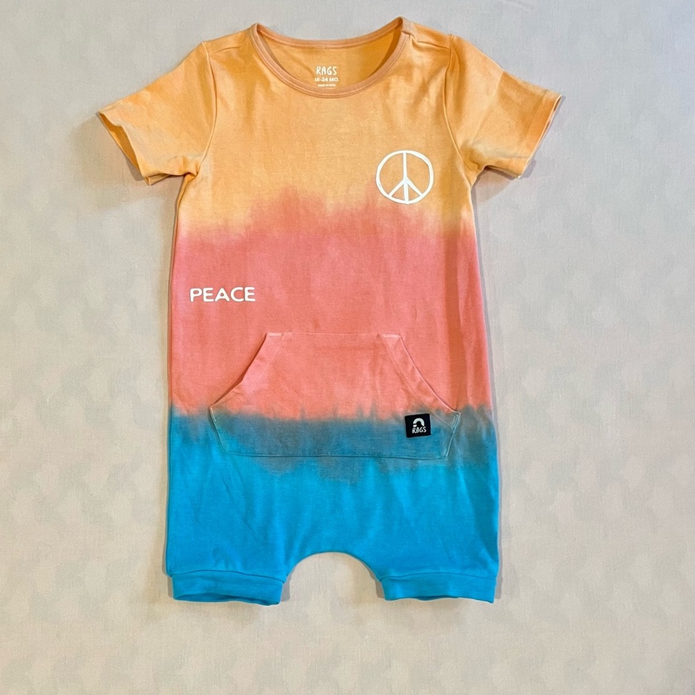 Rags Tie Dye Shortie Romper 18-24